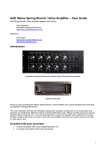 AAE Stereo Spring Reverb/Valve Amplifier User guide
