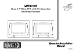 Audiovox VOD285S - Dual LCD Monitors Installation manual
