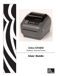 Zebra GX420d User guide