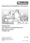 Operating and installation instructions Refrigerator with