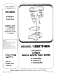 Craftsman 113.213100 Owner`s manual