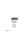 ADTRAN TDU 120e User manual