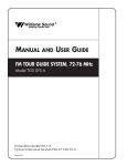 Williams Sound TGS SYS A User guide