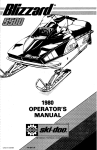 Blizzard 5500 Operator`s manual