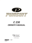 PURSUIT C 230 Owner`s manual