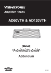 Vox Valvetronix AD120VTH Specifications