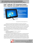 Tablet functionality in an education environment: Dell Latitude ST