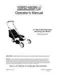 Yard-Man 430 Series Operator`s manual