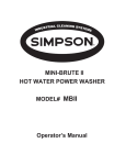 Simpson MINI-BRUTE II Operator`s manual