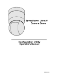 Sensormatic SpeedDome Ultra IV Operator`s manual