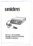Uniden MC 722 Owner`s manual