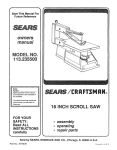 Craftsman 113.235500 Owner`s manual