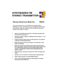 Ramsey Electronics FM25A Instruction manual