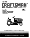 Craftsman EZ3 917.258660 Owner`s manual