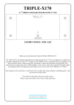 Musical Fidelity TRIPLE-X170 Specifications