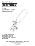 Craftsman 316.29270 Operating instructions