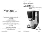 Mr. Coffee BVMC-KG1 User manual