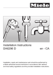 Miele DA 6296 W Operating instructions