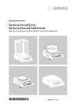 Sartorius Factory Series Operating instructions