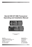 Barrett 950 HF Installation manual