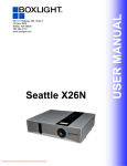 BOXLIGHT Seattle X26N Owner`s manual