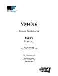 VXI VM4016 User`s manual