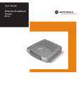 Motorola BR700 - EN Broadband Router User guide
