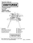 Craftsman 137.218240 Operator`s manual