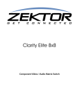 Zektor CLARITY ELITE 8X8 User guide