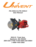 Univent PS-COS14 Operator`s manual