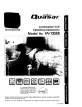 Quasar VV-1330 Operating instructions