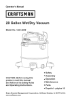 Craftsman 125.12009 Operator`s manual