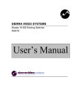SIERRA VIDEO SYSTEMS Shasta 1616D User`s manual
