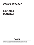 Canon PIXMA iP6000D Service manual