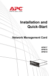 APC Network Management Card AP9617 Specifications
