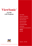 ViewSonic PJ1158 - XGA LCD Projector User guide