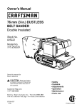 Craftsman 315.252220 Owner`s manual