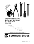 Electrolux Southern States SO17542LT Operator`s manual