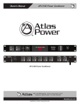 Atlas AP-C15D Owner`s manual