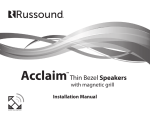 Russound ACCLAIM 7 Installation manual
