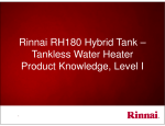 Rinnai RH180 Product specifications