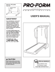 ProForm 385C PFTL39190 User`s manual