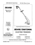 Craftsman 358.799080 Operator`s manual