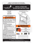 Wolf Steel CVF42P Operating instructions