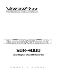 VocoPro SOUNDMAN Owner`s manual