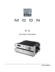 Simaudio MOON P-3 Owner`s manual