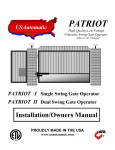 USAutomatic Patriot I Troubleshooting guide