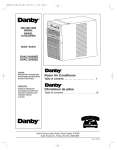 Danby DVAC12038EE Operating instructions