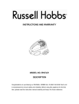 Russell Hobbs RHCV21 Instruction manual