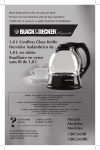 1.8 L Cordless Glass Kettle Hervidor inalámbrico de 1,8 L en vidrio